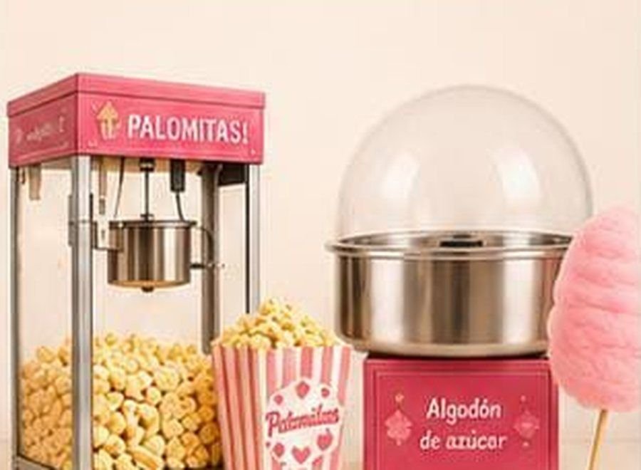 Máquina de palomitas y máquina de algodón de azúcar